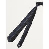 75紺 | シルク混 パネル柄 ナロータイ 7.0cm幅 | TAKA-Q MEN