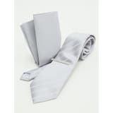 フォーマルネクタイ＆チーフ＆タイバー BOXセット グレンチェック | TAKA-Q MEN | 詳細画像1 