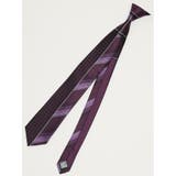 80パープル | シルク混 パネル柄 レギュラータイ 7.5cm幅 | TAKA-Q MEN