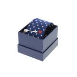 75紺 | ネクタイ＆タイバーセット 弓矢ハートドット | TAKA-Q MEN