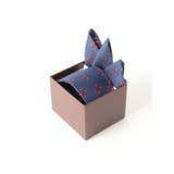 70青 | シルクネクタイ＆チーフセット 小紋 | TAKA-Q MEN