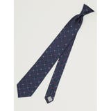 75紺 | ディズニー/DISNEY シルク小紋柄 レギュラータイ 8.0cm幅 | TAKA-Q MEN