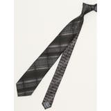 06グレー | シルク パネル柄 ナロータイ 7.0cm幅 | TAKA-Q MEN