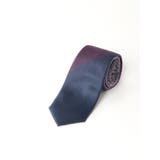 80パープル | シルク パネル柄 ナロータイ 7.0cm幅 | TAKA-Q MEN