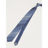 75紺 | シルク パネル柄 ナロータイ 7.0cm幅 | TAKA-Q MEN
