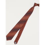 20オレンジ | シルク パネル柄 ナロータイ 7.0cm幅 | TAKA-Q MEN