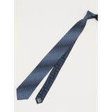 75紺 | シルク パネル柄 ナロータイ 7.0cm幅 | TAKA-Q MEN