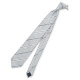 06グレー | ウォッシャブル ストライプ柄 レギュラータイ 8.0cm幅 | TAKA-Q MEN