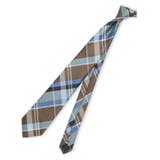 35こげ茶 | ウォッシャブル チェック柄 レギュラータイ 8.0cm幅 | TAKA-Q MEN