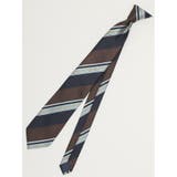 30茶 | エコウォッシャブル ストライプ柄 レギュラータイ 8.0cm幅 | TAKA-Q MEN