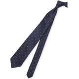 75紺 | ウォッシャブル ドット柄 レギュラータイ 8.0cm幅 | TAKA-Q MEN