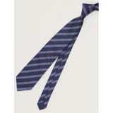 75紺 | エコウォッシャブル ストライプ柄 レギュラータイ 8.0cm幅 | TAKA-Q MEN
