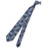 75紺 | ウォッシャブル ペイズリー柄 レギュラータイ 8.0cm幅 | TAKA-Q MEN