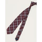 14ワイン | エコウォッシャブル チェック柄 レギュラータイ 8.0cm幅 | TAKA-Q MEN