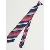 11ピンク | エコウォッシャブル ストライプ柄 レギュラータイ 8.0cm幅 | TAKA-Q MEN