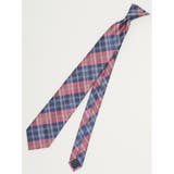 75紺 | エコウォッシャブル チェック柄 レギュラータイ 8.0cm幅 | TAKA-Q MEN