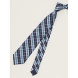 75紺 | エコウォッシャブル チェック柄 レギュラータイ 8.0cm幅 | TAKA-Q MEN