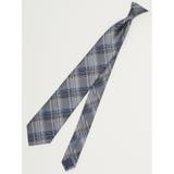 06グレー | エコウォッシャブル チェック柄 レギュラータイ 8.0cm幅 | TAKA-Q MEN