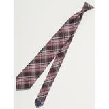 14ワイン | エコウォッシャブル チェック柄 レギュラータイ 8.0cm幅 | TAKA-Q MEN