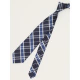 75紺 | エコウォッシャブル チェック柄 レギュラータイ 8.0cm幅 | TAKA-Q MEN