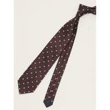 30茶 | エコウォッシャブル ドット柄 レギュラータイ 8.0cm幅 | TAKA-Q MEN