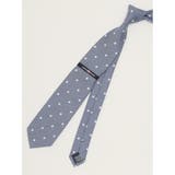 75紺 | リネン混 ドット柄 レギュラータイ 8.0cm幅 | TAKA-Q MEN
