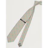 33ベージュ | リネン混 小紋柄 レギュラータイ 8.0cm幅 | TAKA-Q MEN