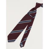 14ワイン | 国産ウールライク ストライプ柄 レギュラータイ 8.0cm幅 | TAKA-Q MEN