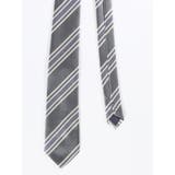 06グレー | エコペット/ECO PET ストライプ柄 レギュラータイ 8.0cm幅 | TAKA-Q MEN