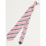 11ピンク | エコウォッシャブル ストライプ柄 レギュラータイ 8.0cm幅 | TAKA-Q MEN