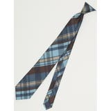 73サックス | エコウォッシャブル チェック柄 レギュラータイ 8.0cm幅 | TAKA-Q MEN
