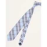 73サックス | エコウォッシャブル チェック柄 レギュラータイ 8.0cm幅 | TAKA-Q MEN