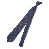 75紺 | ウォッシャブル 小紋柄 レギュラータイ 8.0cm幅 | TAKA-Q MEN