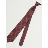 14ワイン | エコウォッシャブル チェック柄 レギュラータイ 8.0cm幅 | TAKA-Q MEN