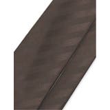 シルクサテン リバーシブル ナロータイ 7.5cm幅 茶×ベージュ | TAKA-Q MEN | 詳細画像3 