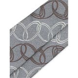 日本製 シルク サークルモチーフ柄 レギュラータイ 8.0cm幅 | TAKA-Q MEN | 詳細画像3 