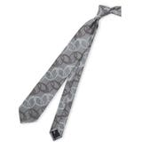 04グレー | 日本製 シルク サークルモチーフ柄 レギュラータイ 8.0cm幅 | TAKA-Q MEN