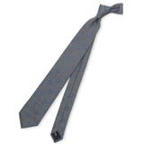 04グレー | 日本製 シルク フラワー小紋柄 レギュラータイ 8.0cm幅 | TAKA-Q MEN