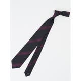 75紺 | 日本製 シルクストライプ柄 レギュラータイ 8.0cm幅 | TAKA-Q MEN