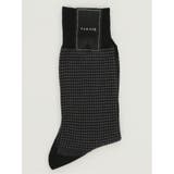 05黒 | 抗菌防臭 千鳥柄クルーソックス | TAKA-Q MEN