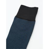 ストレッチ抗菌防臭 ボーダー柄クルーソックス | TAKA-Q MEN | 詳細画像5 