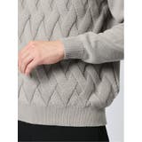 クロス編み スタンドハーフZIP ニット | TAKA-Q MEN | 詳細画像10 