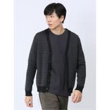 幾何学柄 Vネック ニットカーディガン | TAKA-Q MEN | 詳細画像5 