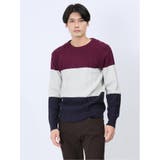 15ワイン | ストレッチウォッシャブル ふわもちケーブル編 クルーニット | TAKA-Q MEN