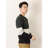 ストレッチウォッシャブル ふわもち衿配色 クルーニット | TAKA-Q MEN | 詳細画像14 