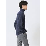 ふわもち パネルボーダー タートルネックニット | TAKA-Q MEN | 詳細画像24 