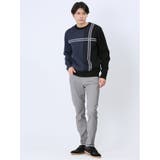 ストレッチウォッシャブル ふわもち配色チェック柄 クルーニット | TAKA-Q MEN | 詳細画像10 