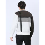 ストレッチウォッシャブル ふわもち配色チェック柄 クルーニット | TAKA-Q MEN | 詳細画像15 