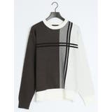 ストレッチウォッシャブル ふわもち配色チェック柄 クルーニット | TAKA-Q MEN | 詳細画像22 