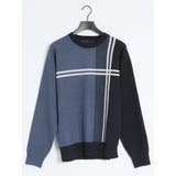 ストレッチウォッシャブル ふわもち配色チェック柄 クルーニット | TAKA-Q MEN | 詳細画像34 